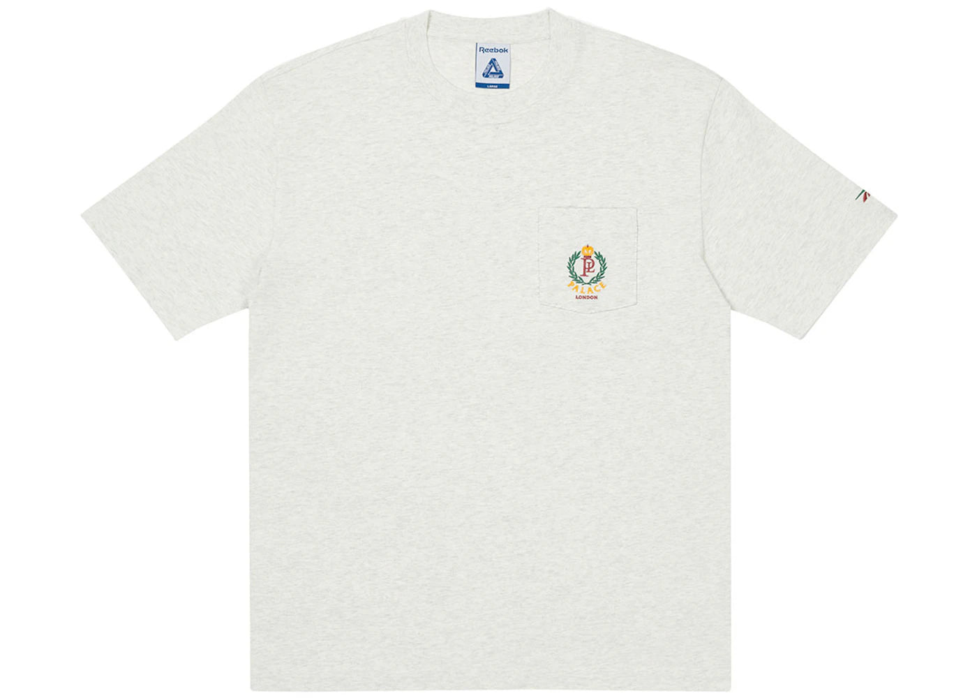 Palace x Reebok NPC Pocket T-shirt Light Grey Marl