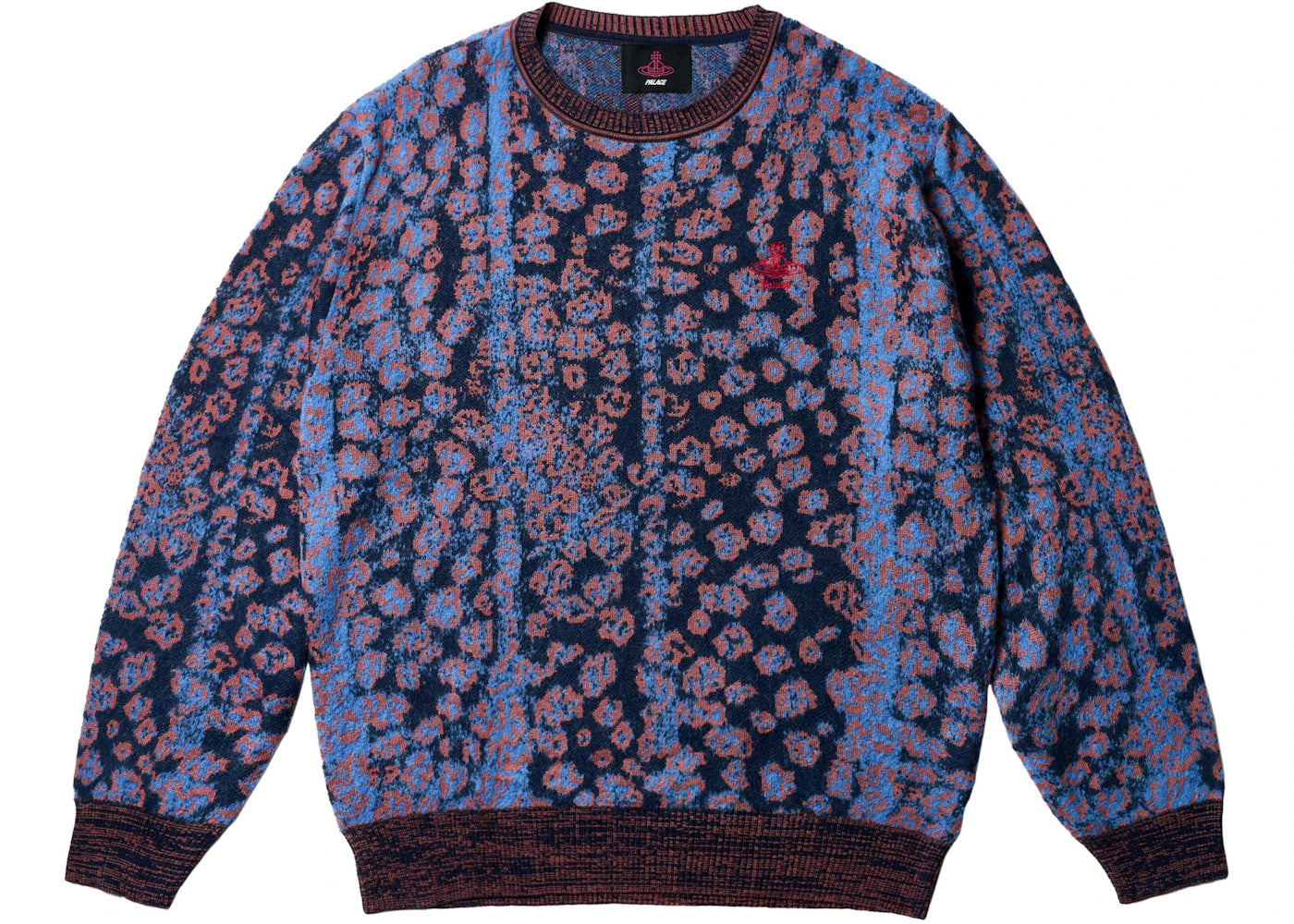 Palace x Vivienne Westwood Knit Crew Pink Leopard