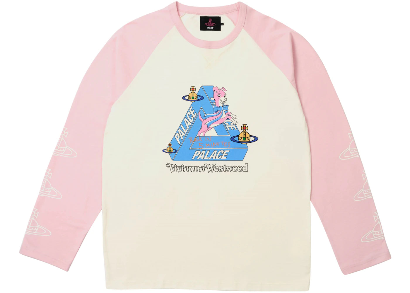 Palace x Vivienne Westwood Raglan Longsleeve White/Pink
