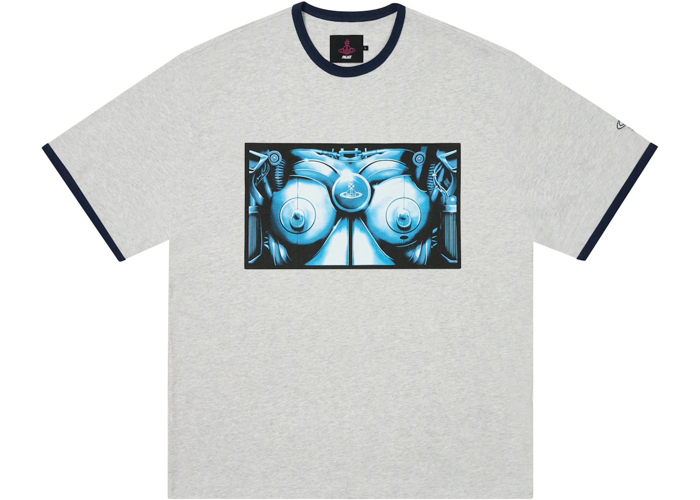 Palace x Vivienne Westwood Ringer T-Shirt Grey