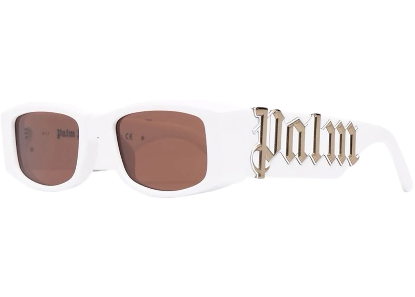 Palm Angels Angel Rectangle Frame Sunglasses White Brown (PERI001Y21PLA0010160)