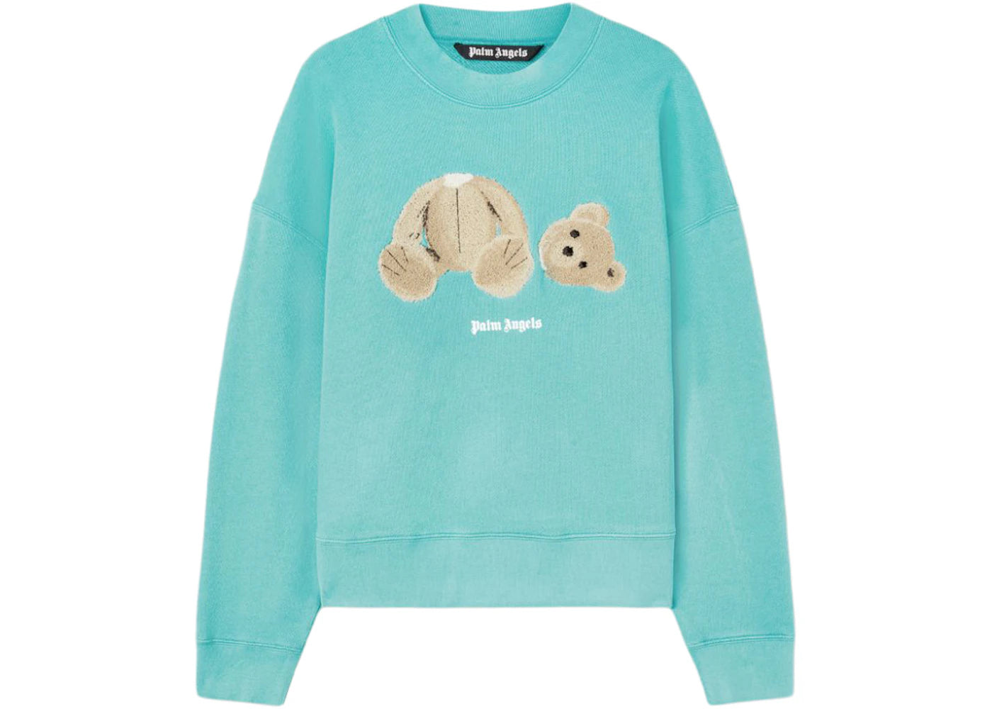 Palm Angels Bear Crewneck Turquoise/Brown