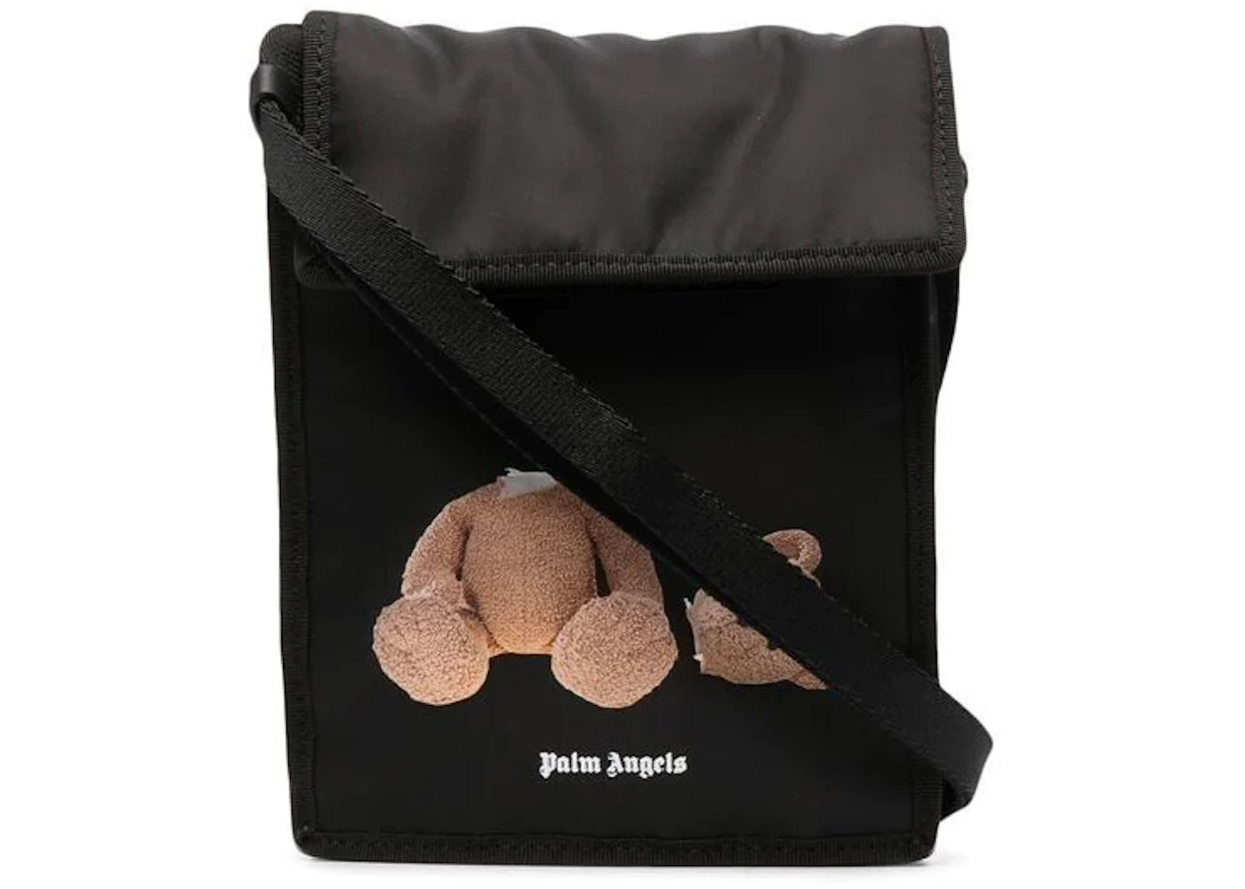 Palm Angels Bear-Motif Shoulder Bag Black