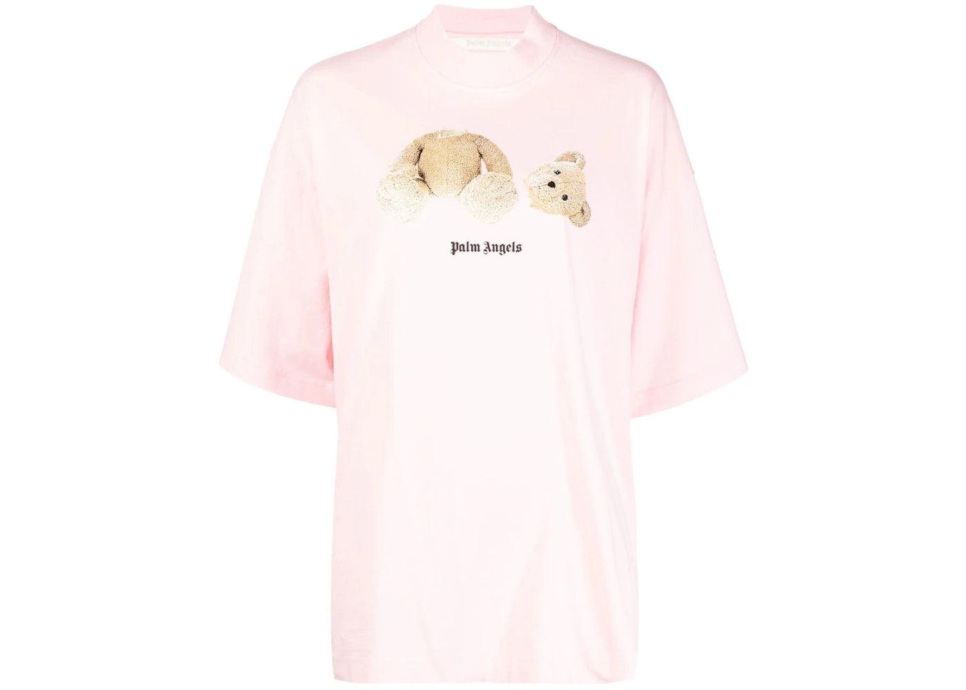 Palm Angels Bear-Print Cotton T-Shirt Light Pink