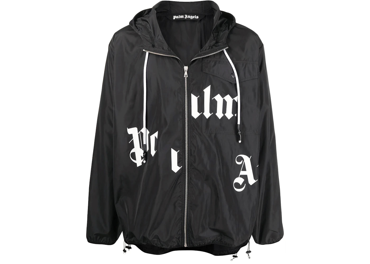 Palm Angels Broken Logo Windbreaker Jacket Black
