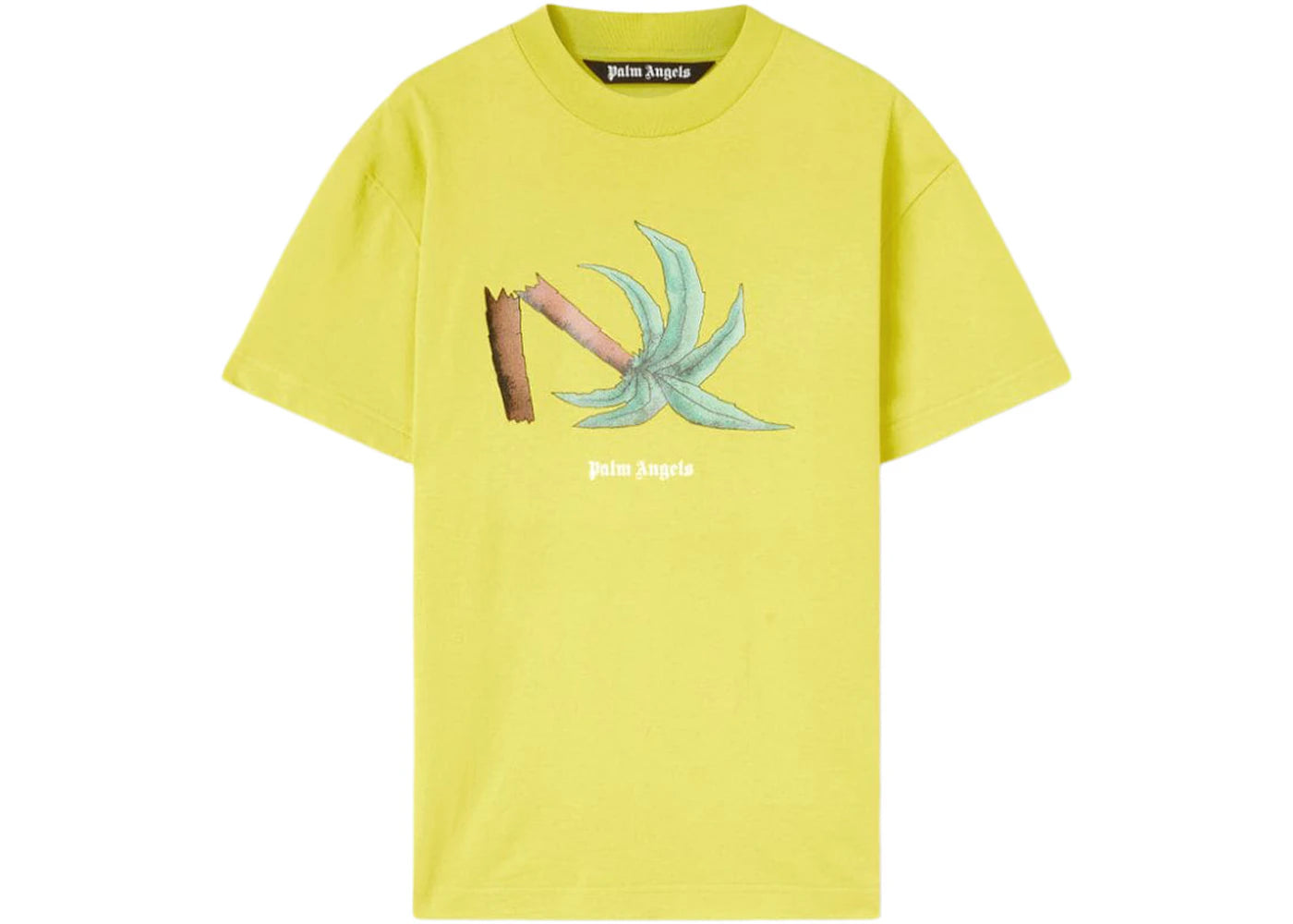 Palm Angels Broken Palm Classic T-Shirt Yellow/Green