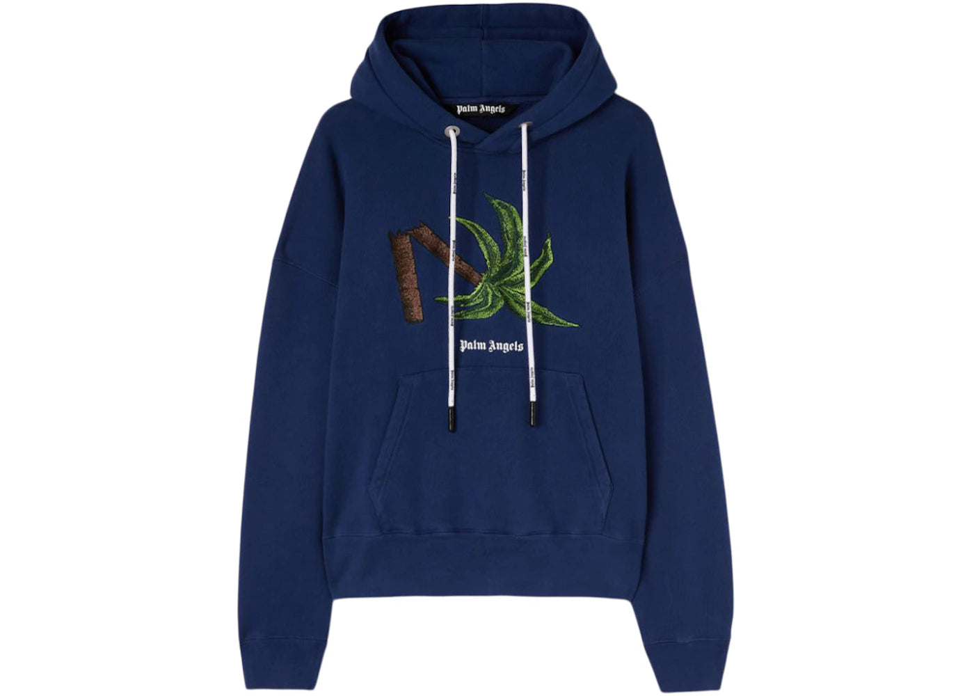 Palm Angels Broken Palm Hoodie 4655 Navy Blue/Green