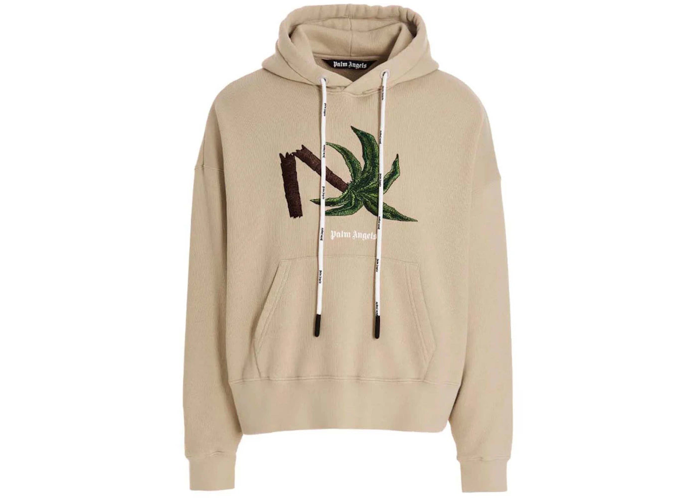 Palm Angels Broken Palm Hoodie Beige/Green