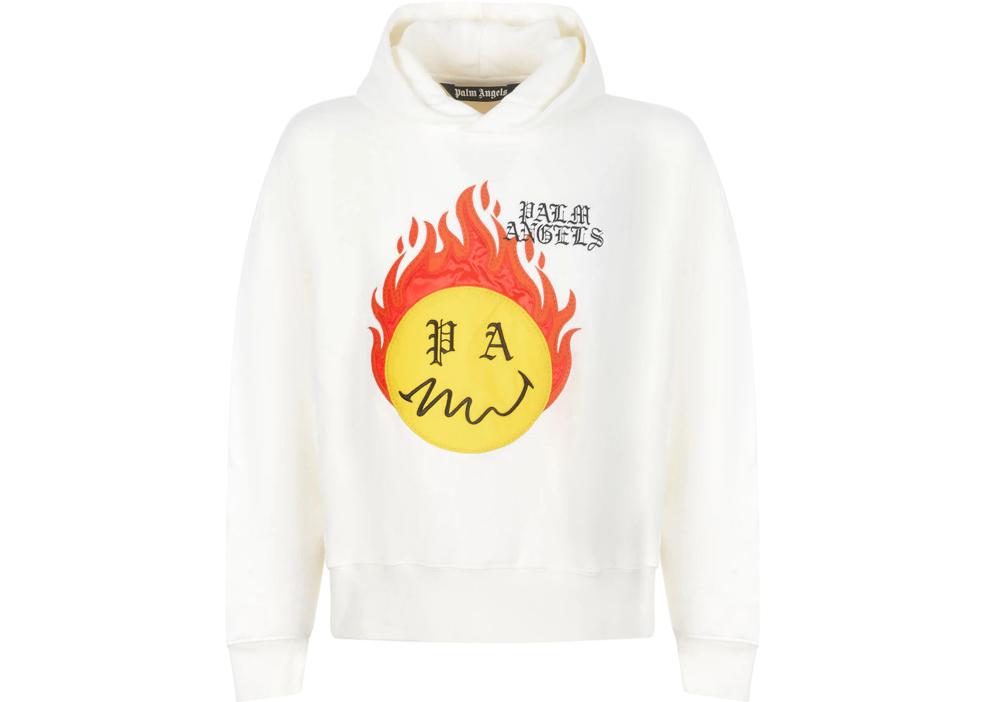 Palm Angels Burning Head Hoodie White