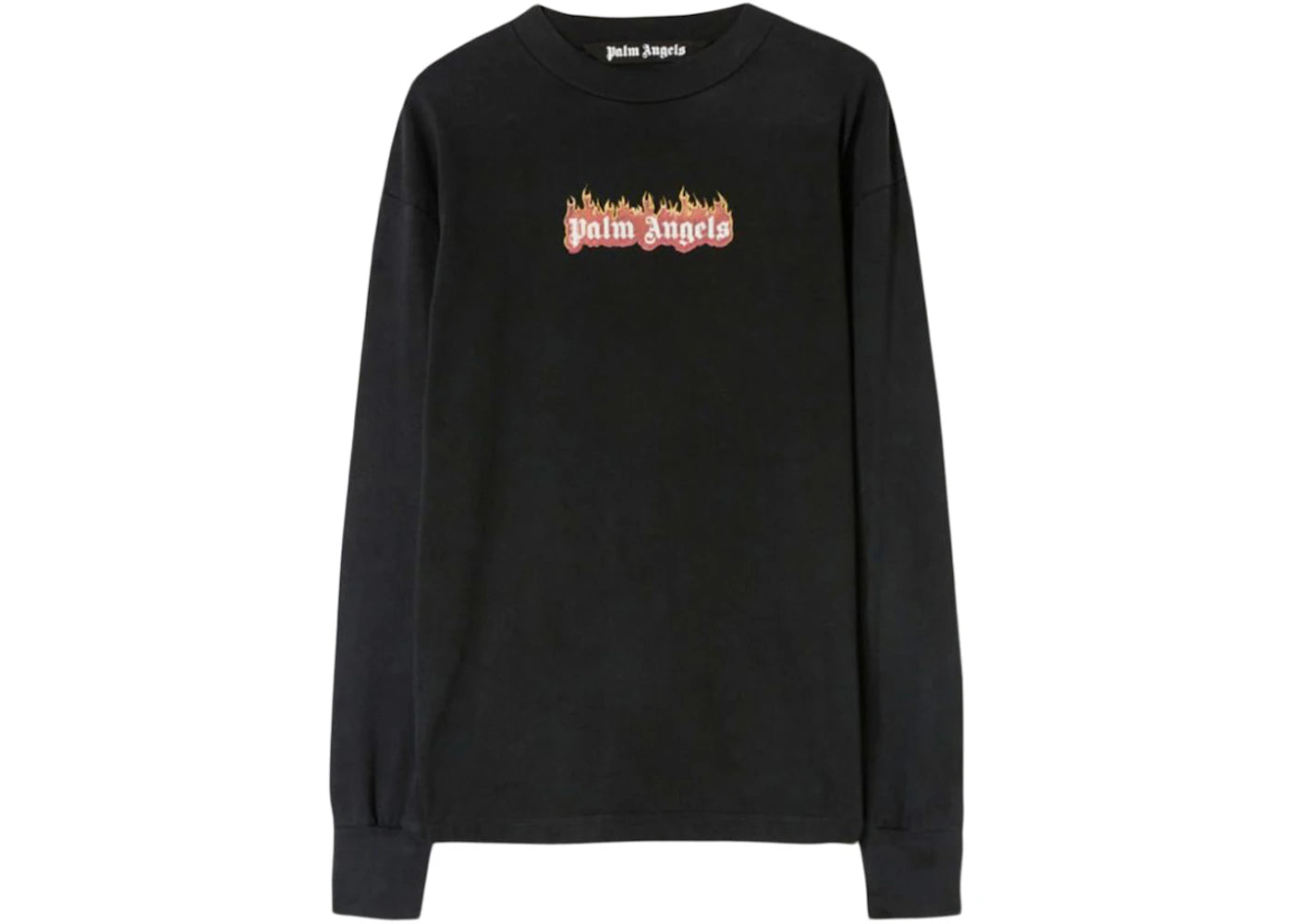 Palm Angels Burning Logo Classic Longsleeve T-shirt Black/White