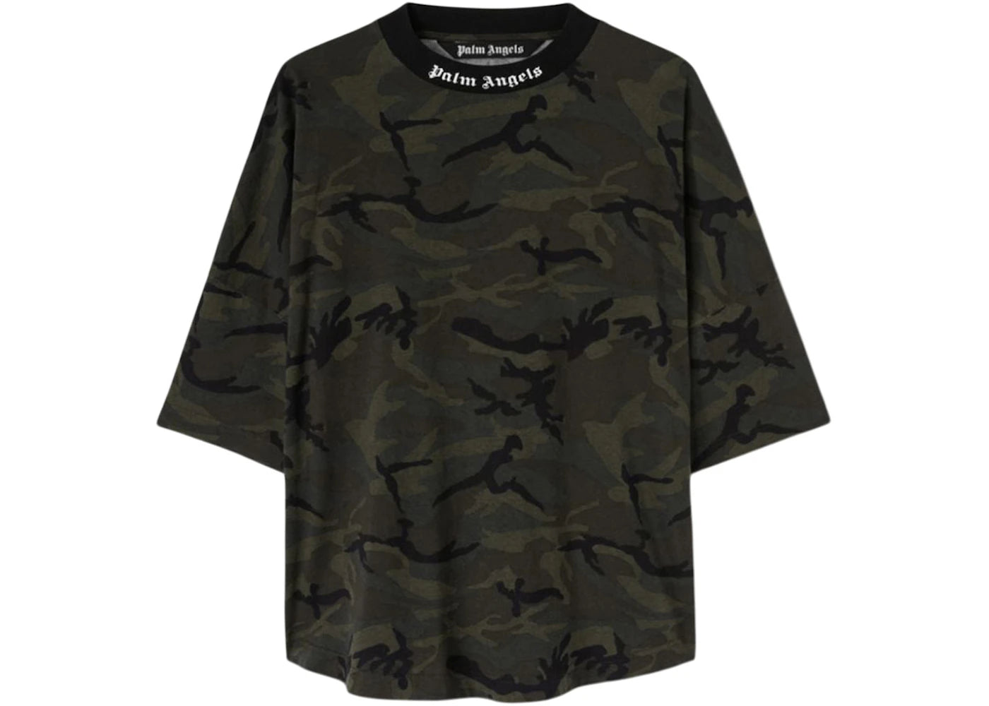 Palm Angels Camo Classic Logo Over T-Shirt Military/Black
