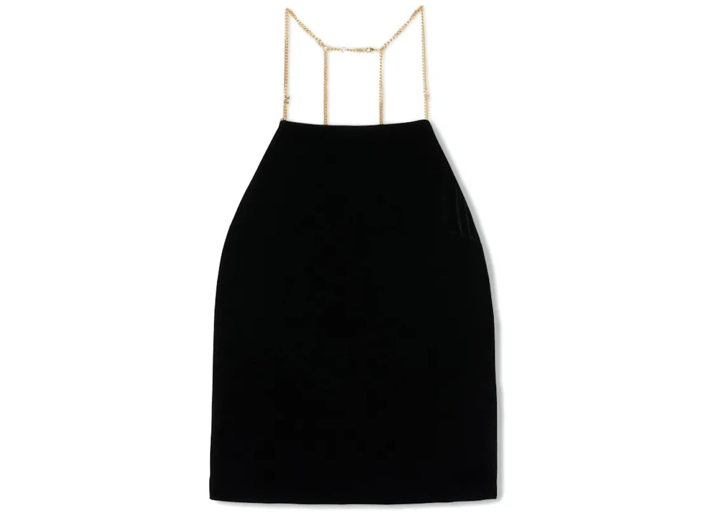 Palm Angels Chain Velvet Top Black