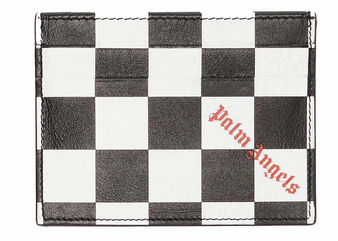 Palm Angels Checker Print Card Holder Black/White