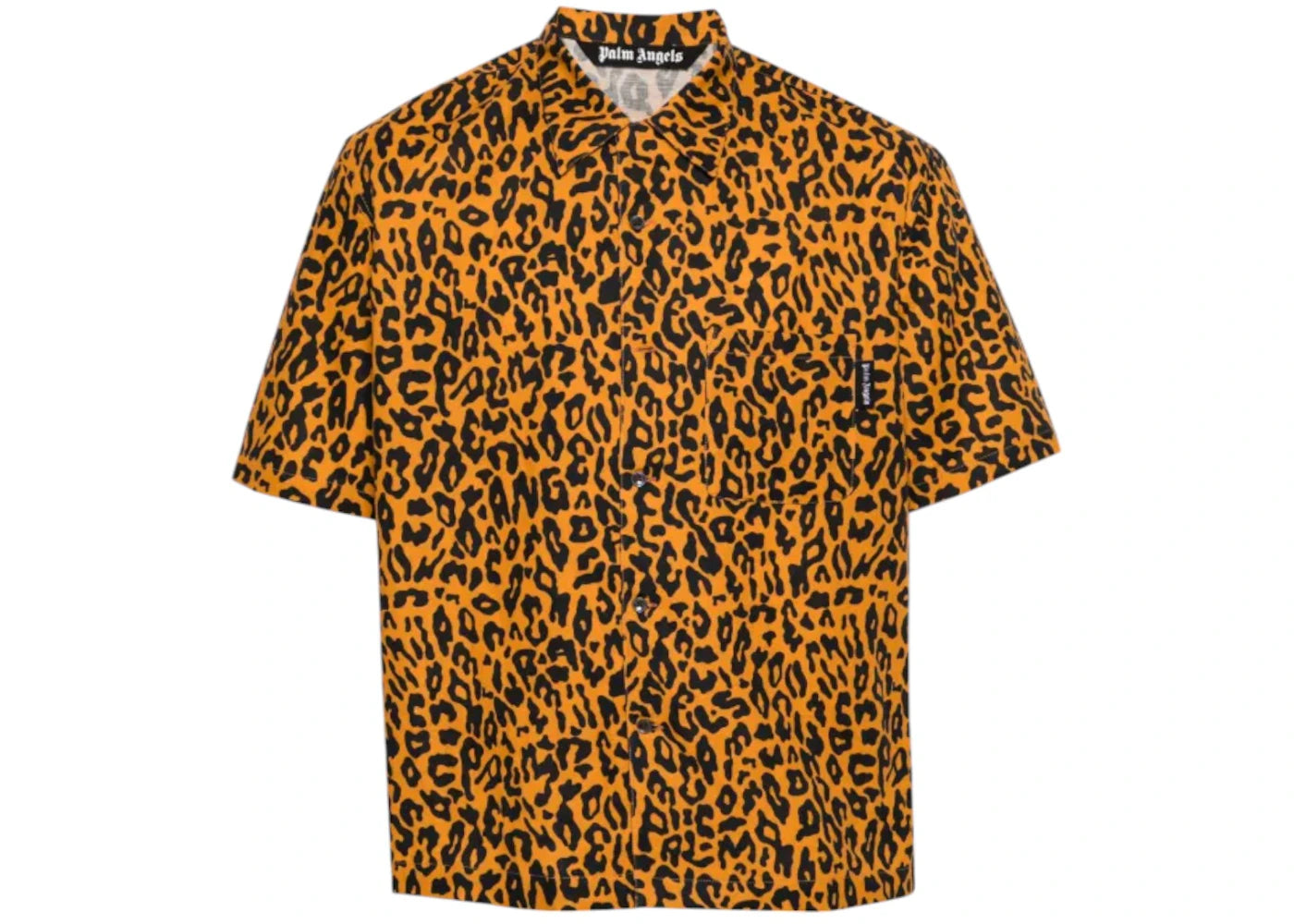 Palm Angels Cheetah Bowling Shirt Orange