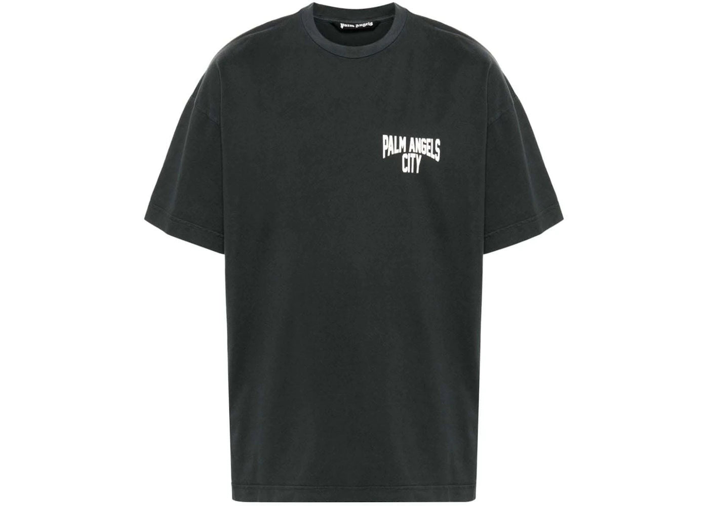 Palm Angels City Washed-Effect T-Shirt Dark Grey