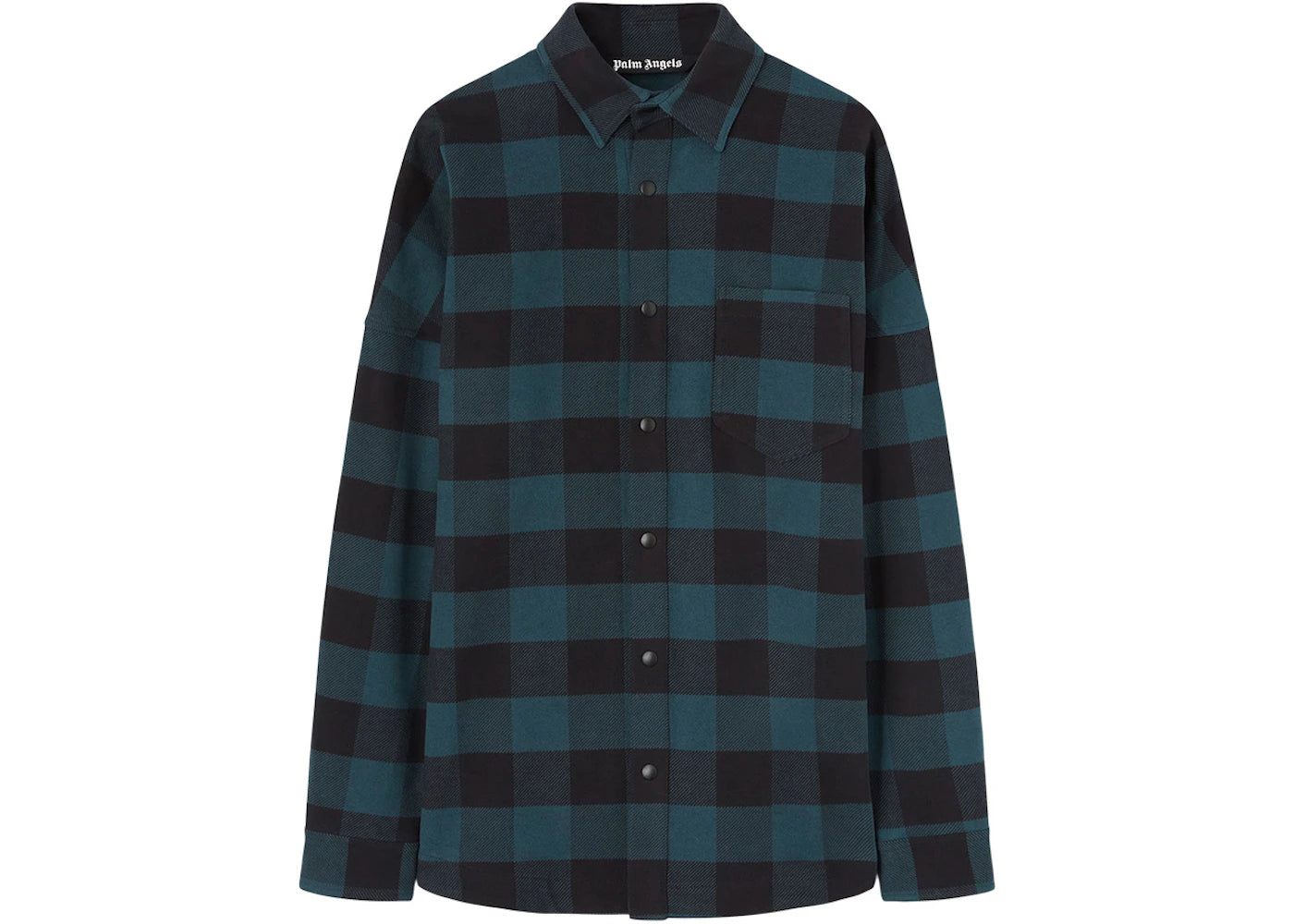 Palm Angels Classic Logo Overshirt Green/White