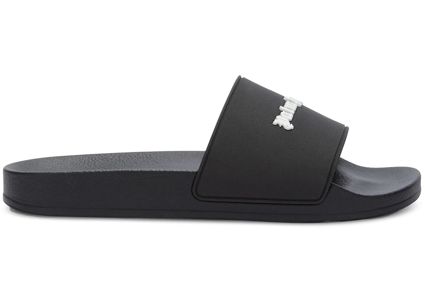 Palm Angels Classic Logo Pool Slides Black White