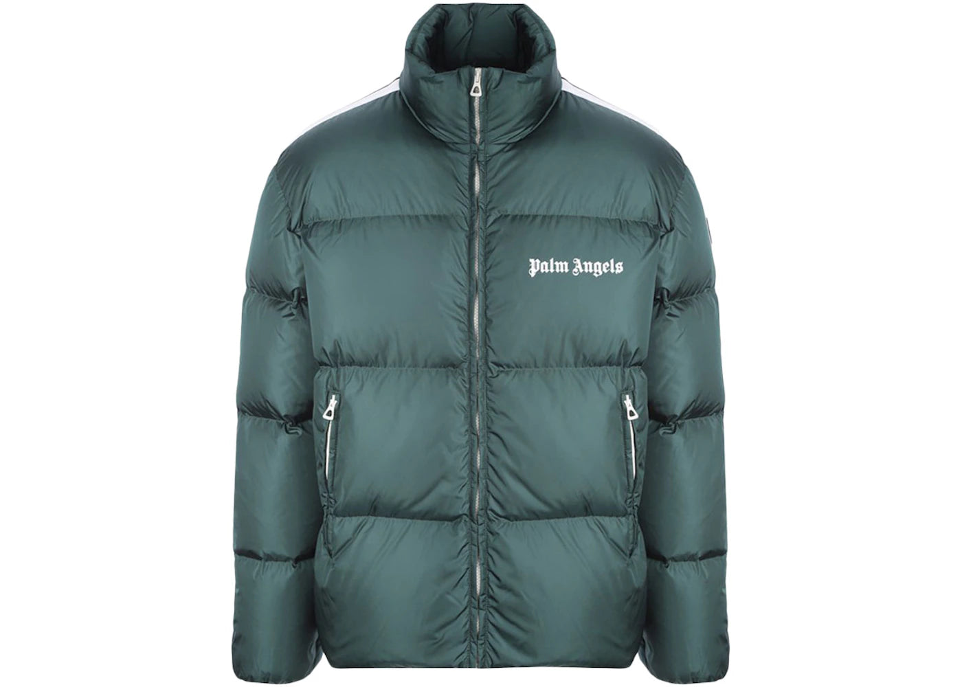 Palm Angels Classic Track Down Jacket Green/White