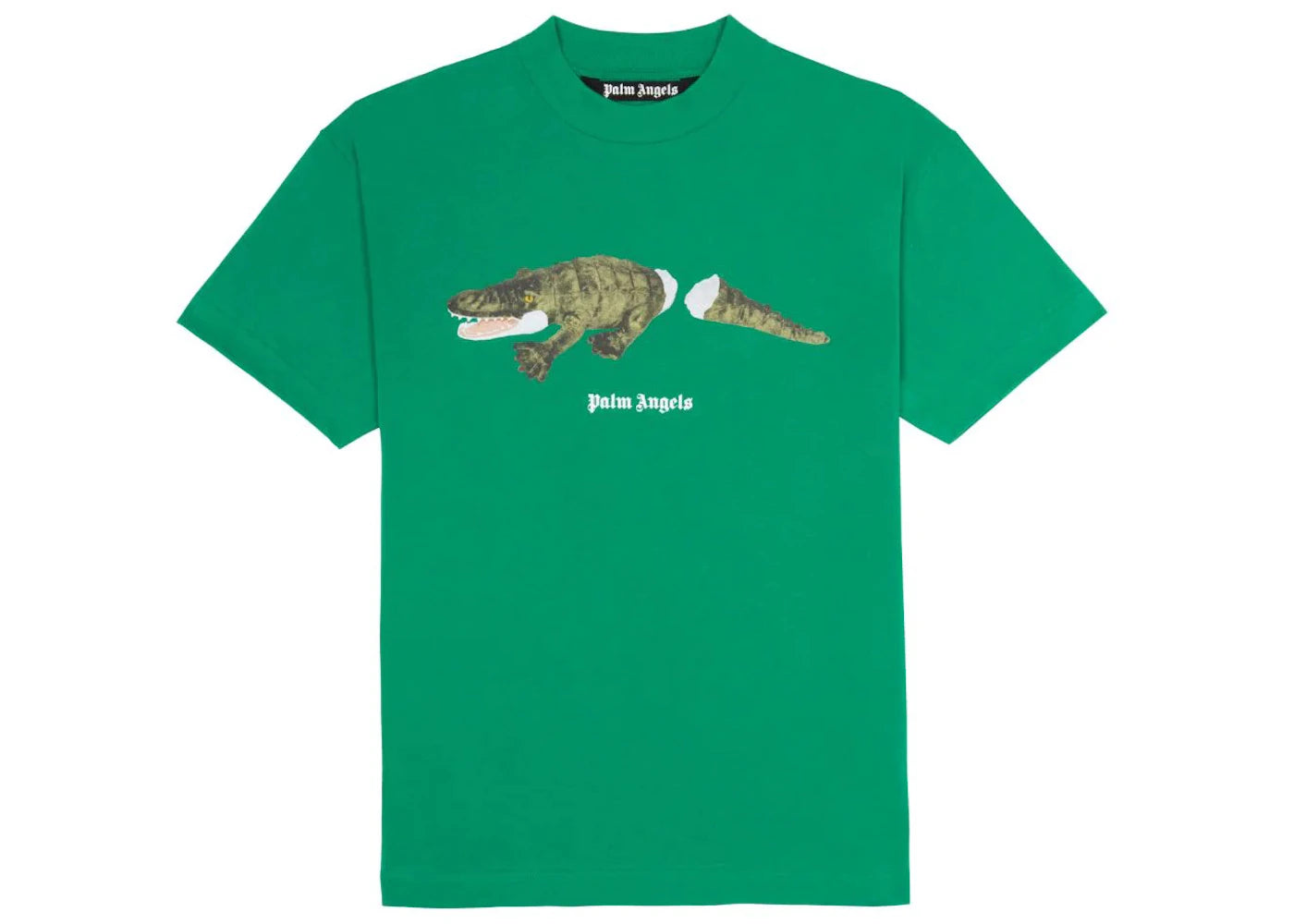 Palm Angels Crocodile Print T-shirt Forest Green