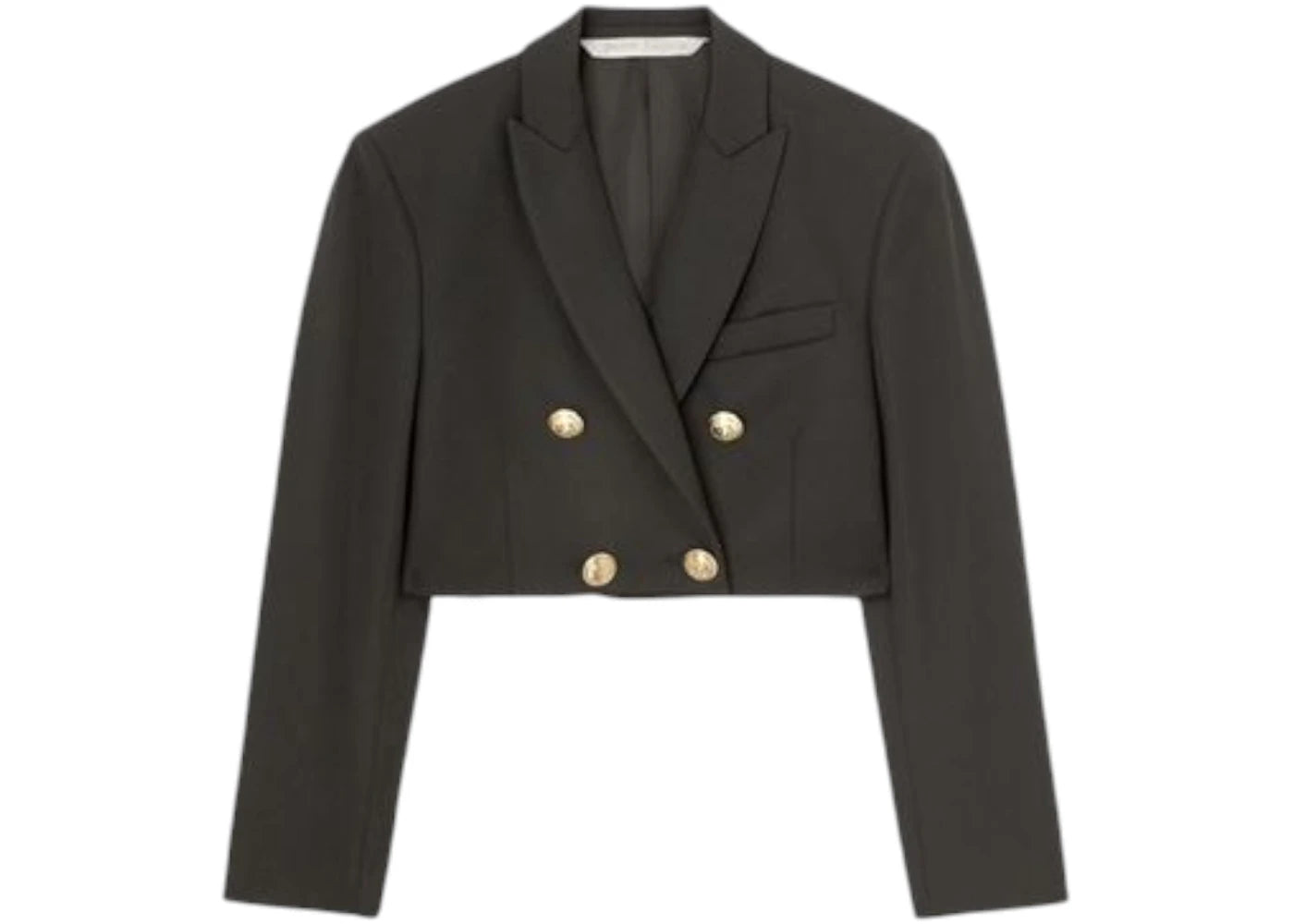 Palm Angels Cropped Boyfriend Blazer Black