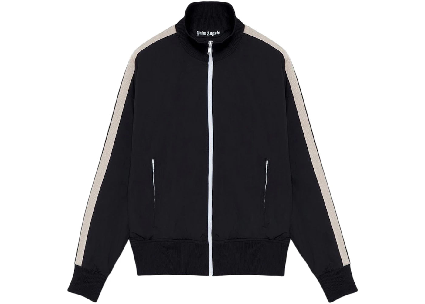 Palm Angels Curved Logo Track Jacket Black/White