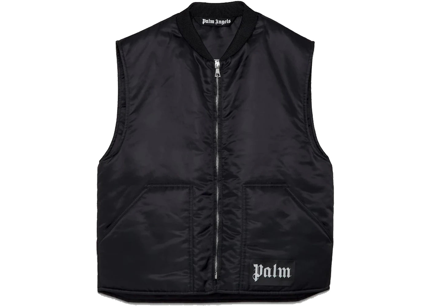 Palm Angels Curved Logo Vest Black