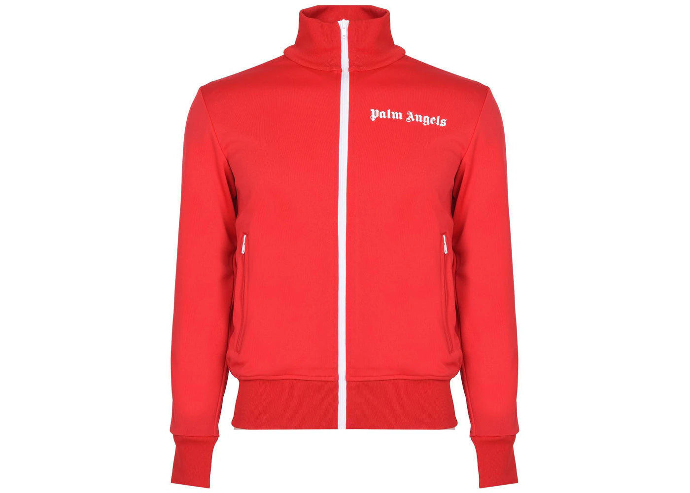 Palm Angels Funnel Zip Track Jacket Red