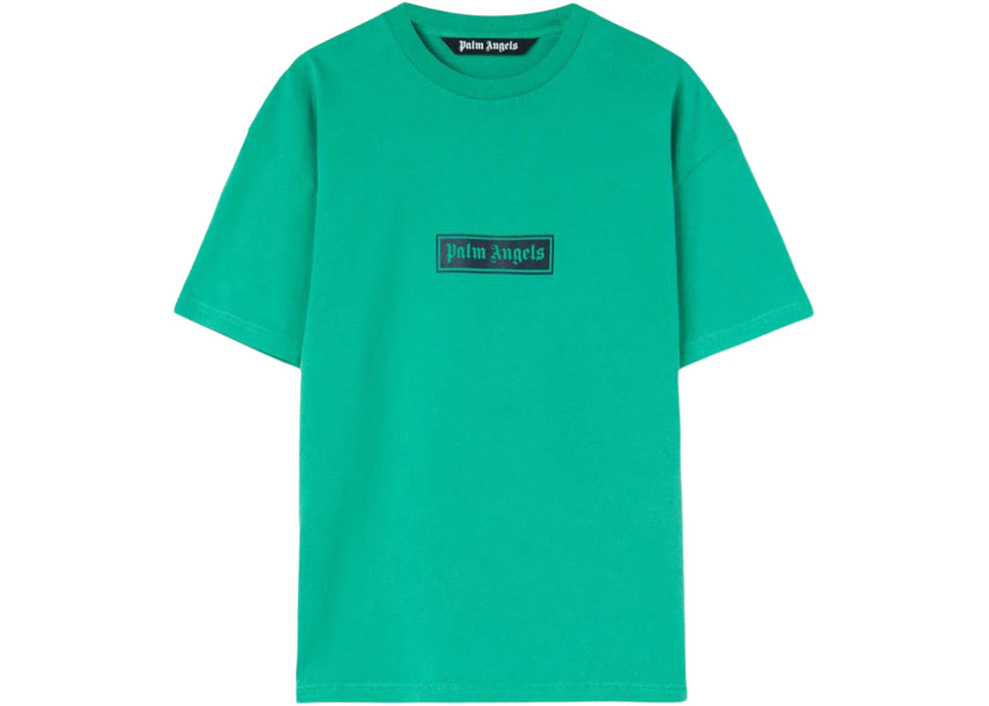 Palm Angels Garment Dye Box Logo T-Shirt Green/White