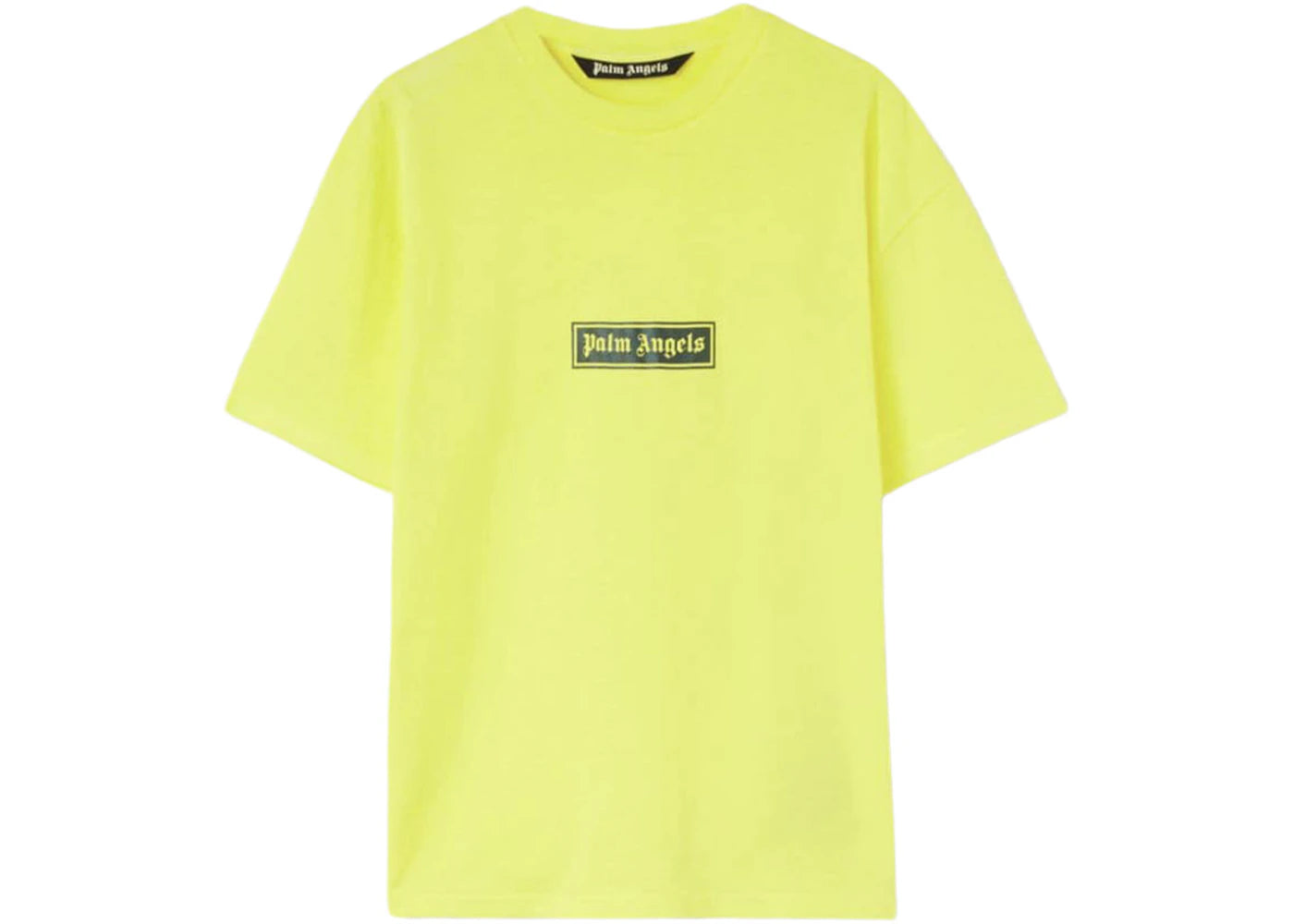 Palm Angels Garment Dye Box Logo T-Shirt Yellow/White