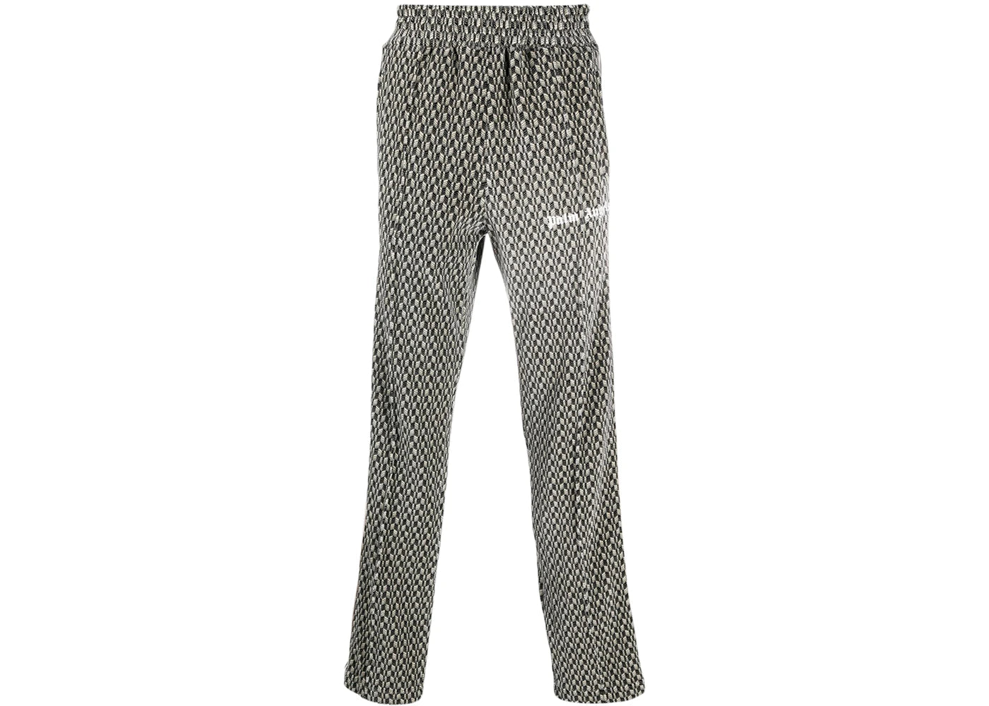 Palm Angels Geometric Straight Leg Side Stripe Pants Black/Beige