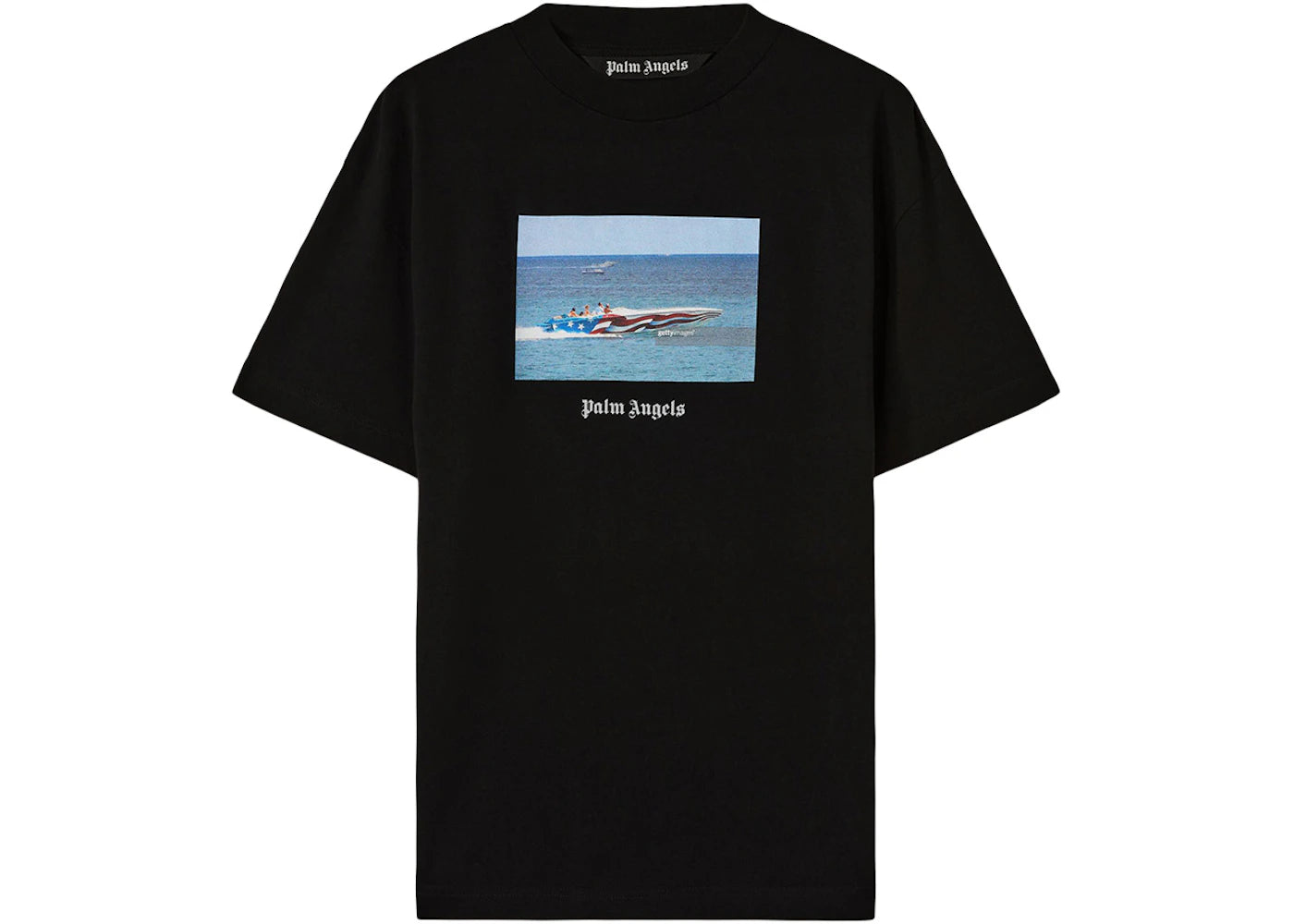 Palm Angels Getty Speedboat Classic Tee Black/White/Multi