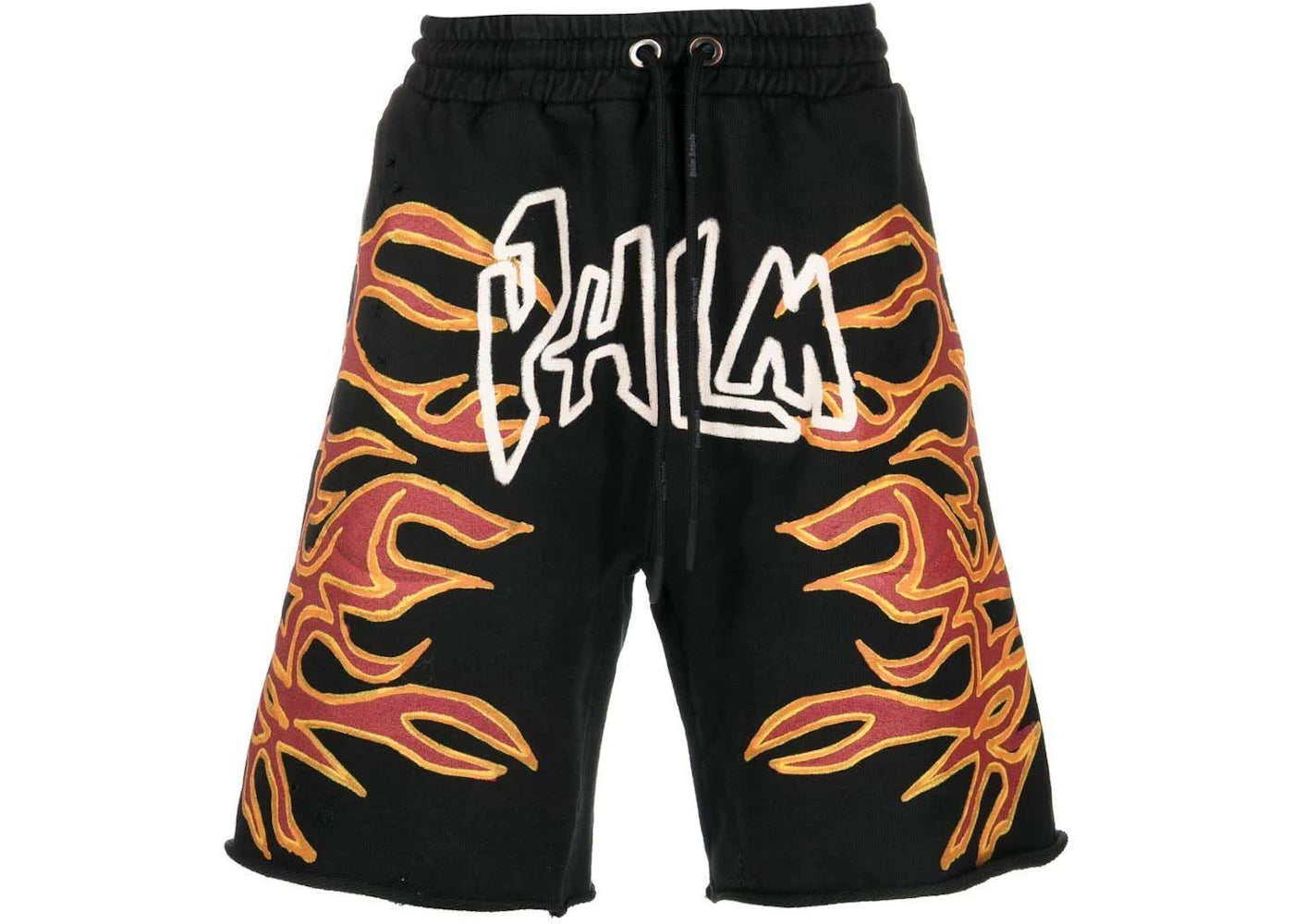 Palm Angels Graffiti Flames Sweatshorts Black/White