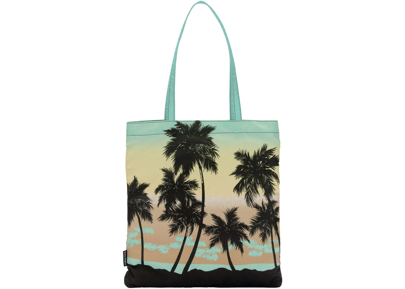 Palm Angels Green Sunset Shopping Bag Turquoise/Black