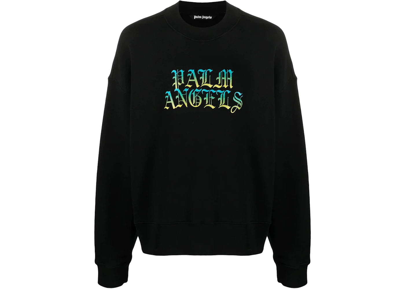 Palm Angels Hue Gothic Logo Crewneck Sweatshirt Black