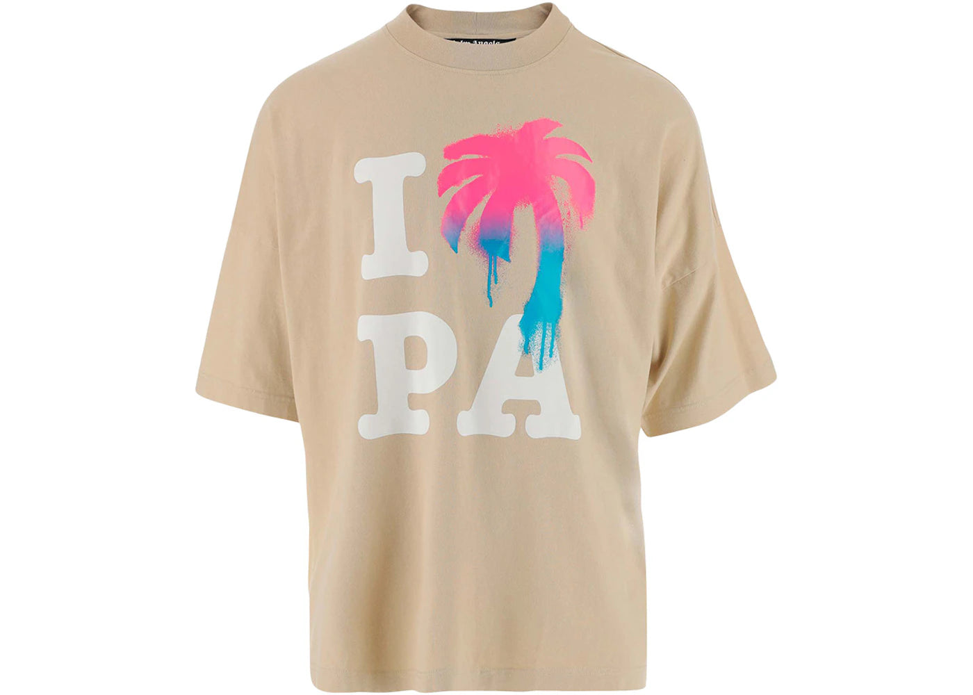 Palm Angels I Love PA T-Shirt Beige/Multi