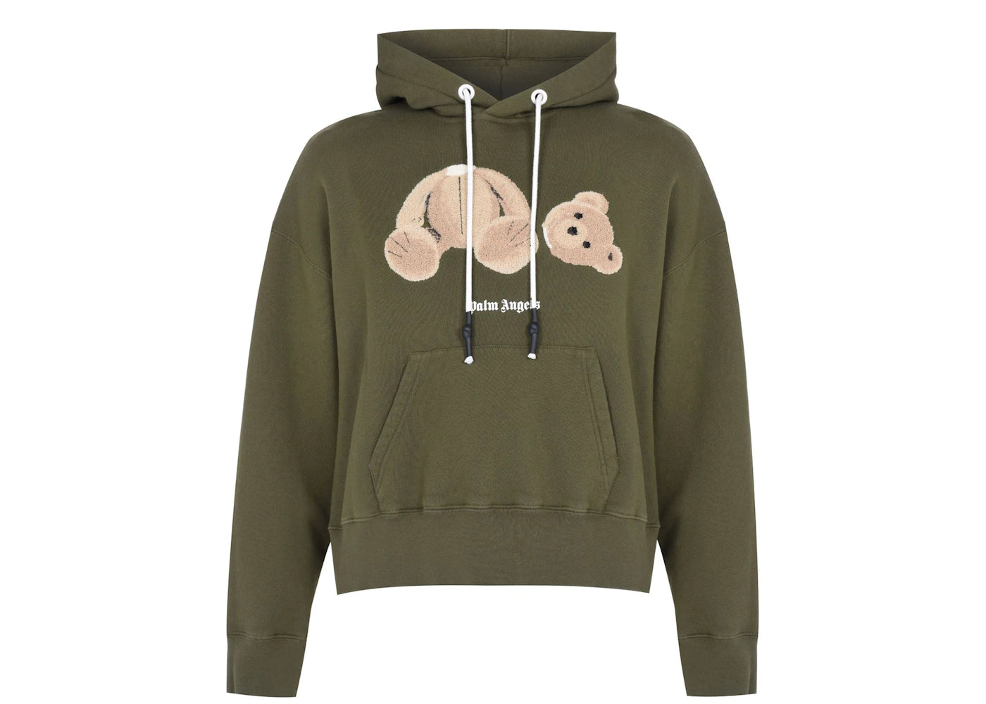 Palm Angels Bear Hoodie MIlitary