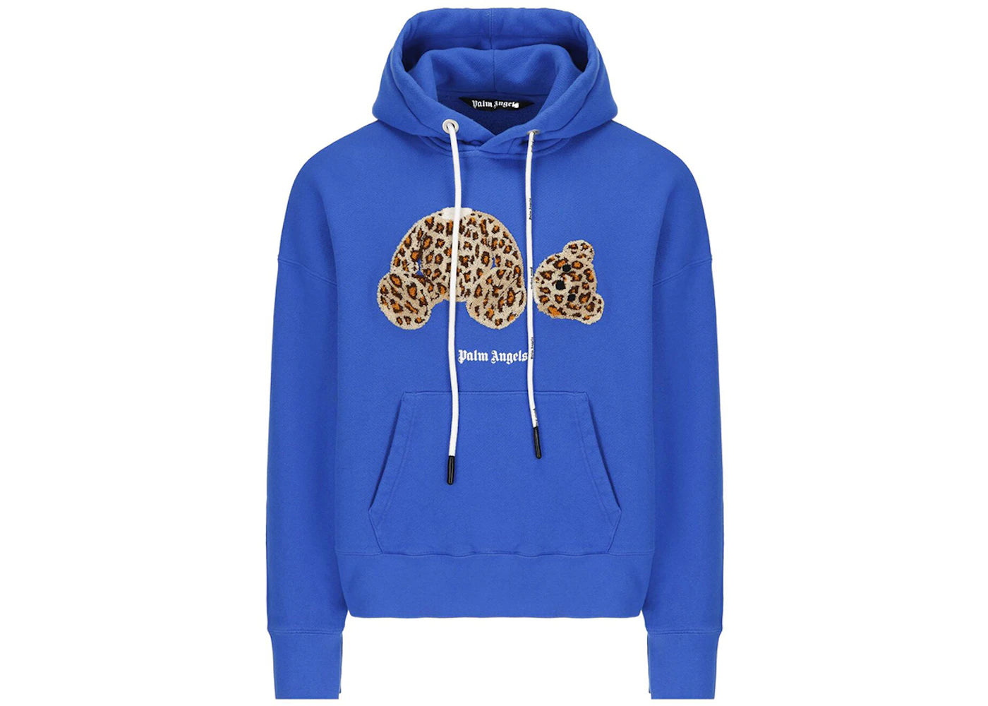 Palm Angels Leopard Kill The Bear Popover Hoodie Blue/Brown