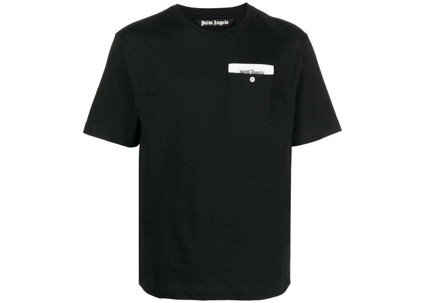 Palm Angels Logo-Tape Cotton T-shirt Black