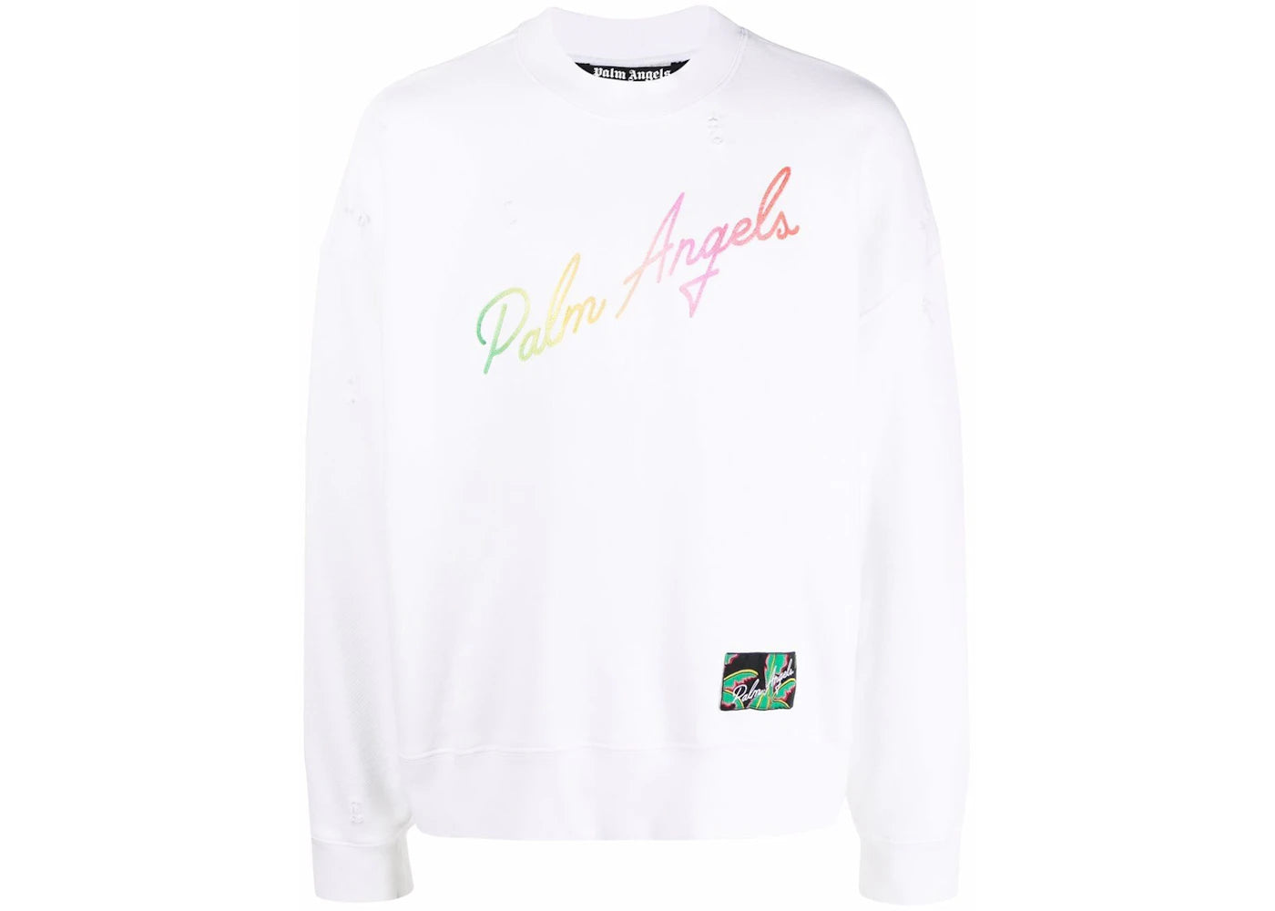 Palm Angels Miami Logo Crewneck White