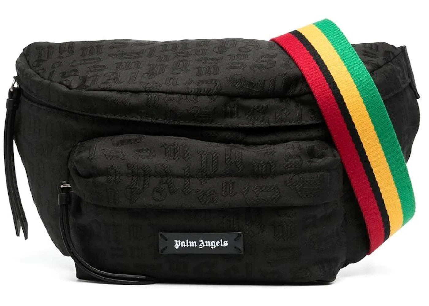 Palm Angels Monogram Pattern Belt Bag Black