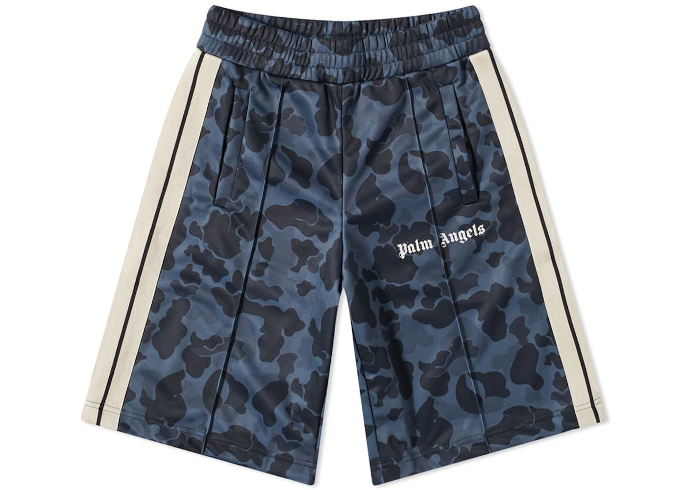 Palm Angels Night Camp Track Shorts Black/Grey/White