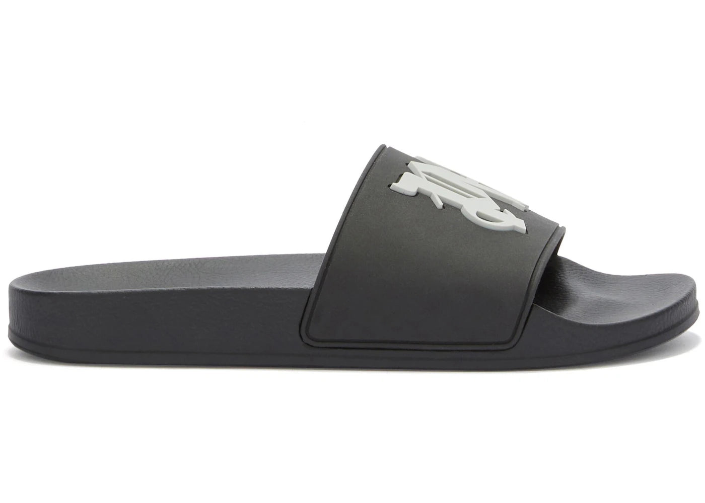 Palm Angels PA Monogram Pool Slides Black Light Grey