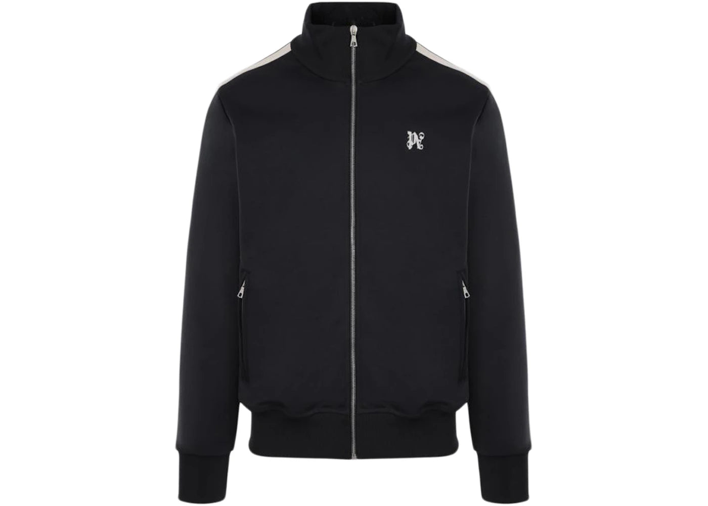 Palm Angels Pa Monogram Nylon Full-Zip Sweatshirt Black
