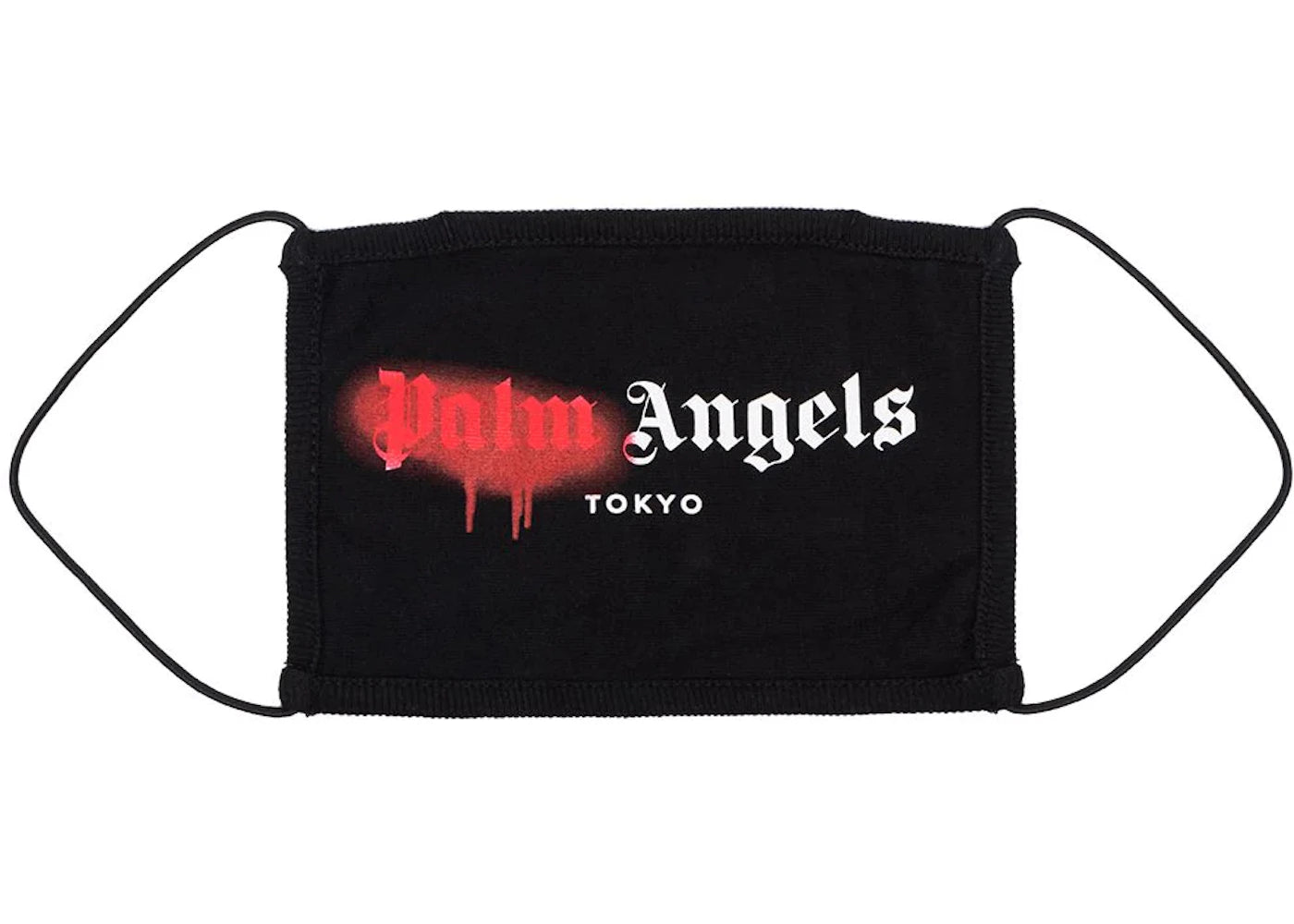 Palm Angels Paint Logo Face Mask Black/Red