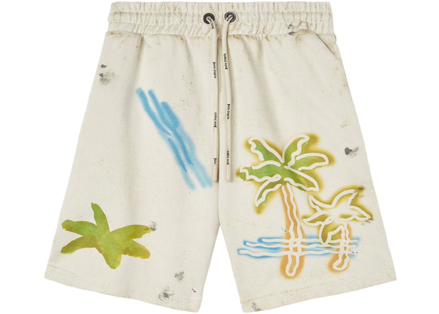 Palm Angels Palm Neon Sweat Shorts Off-White/Multi