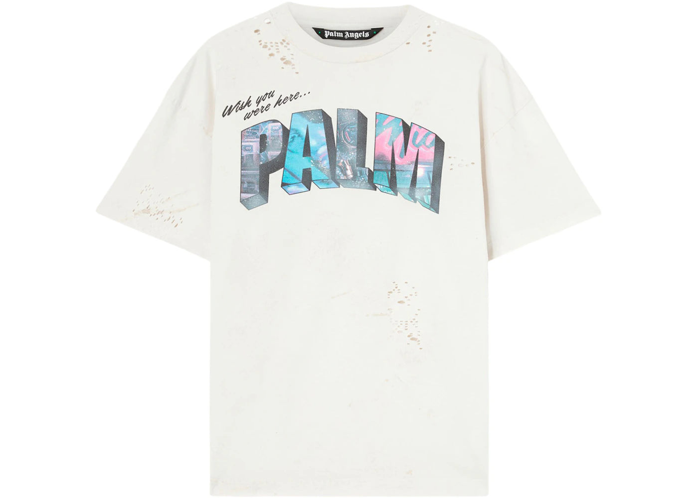 Palm Angels Palm Sign Print T-shirt White/Multi