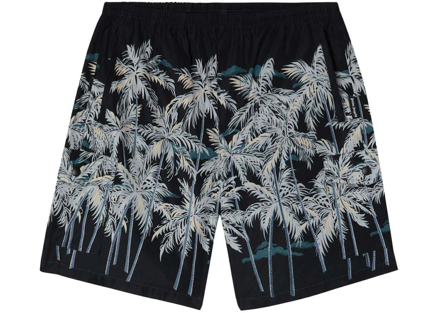 Palm Angels Palm Tree Print Swim Shorts Black/White