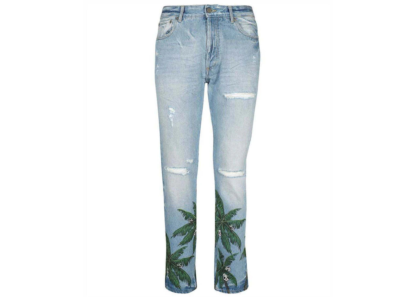 Palm Angels Palms Logo Jeans Blue