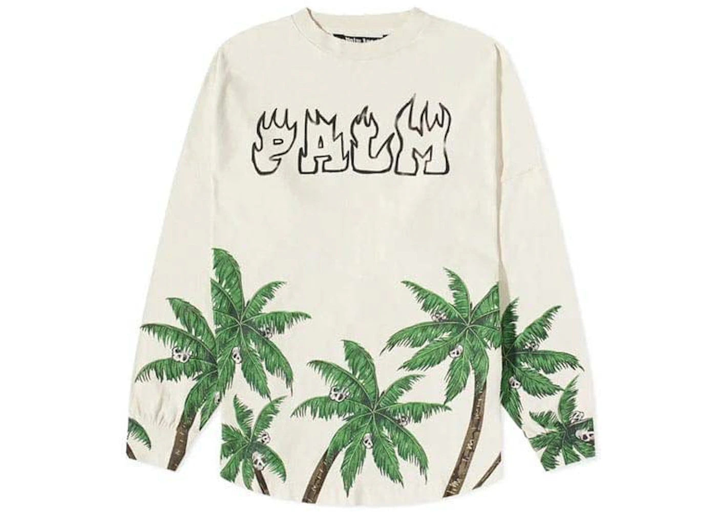 Palm Angels Palms and Skull Longsleeve White/Green