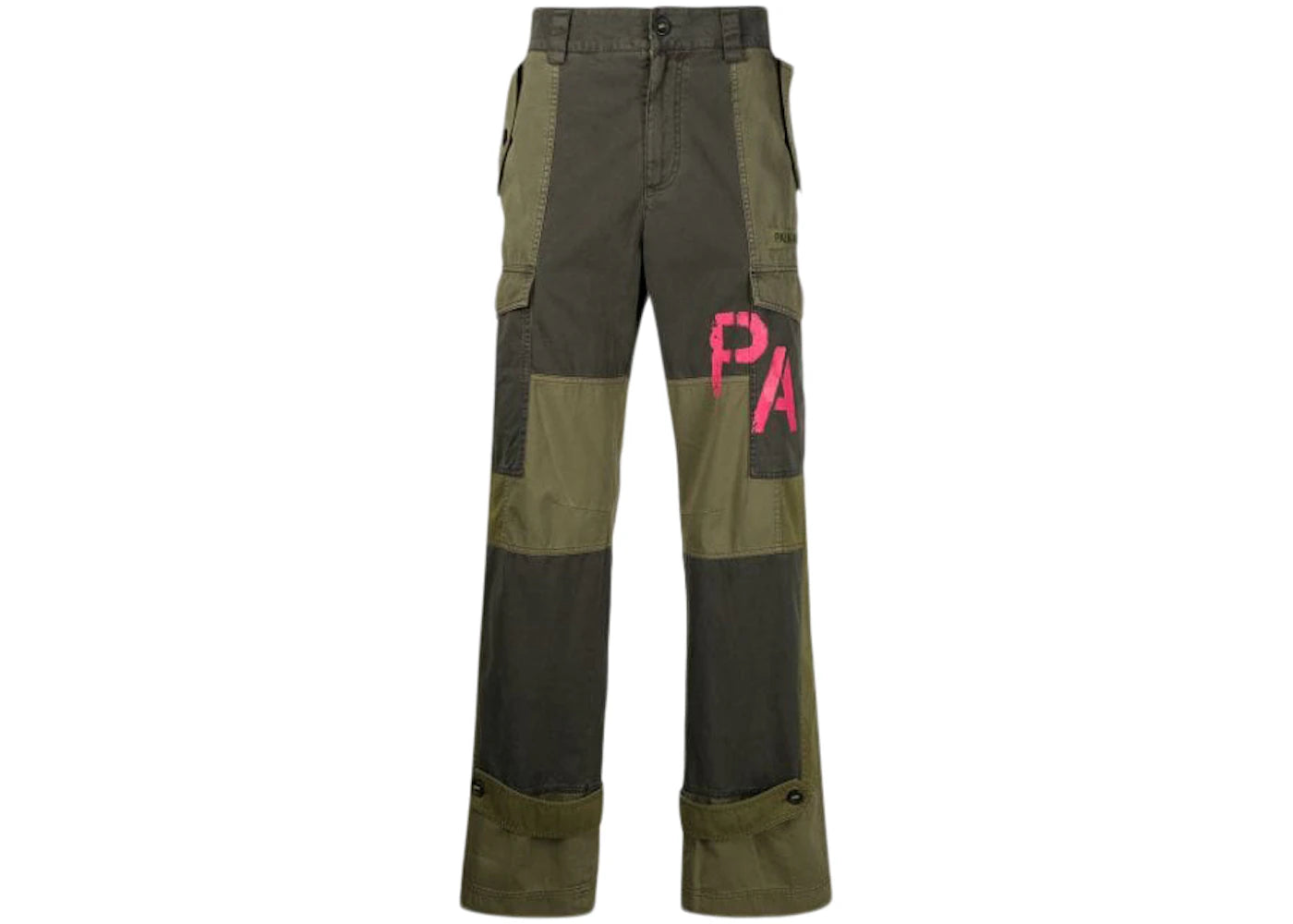 Palm Angels Panelled Cargo Pants Military Green